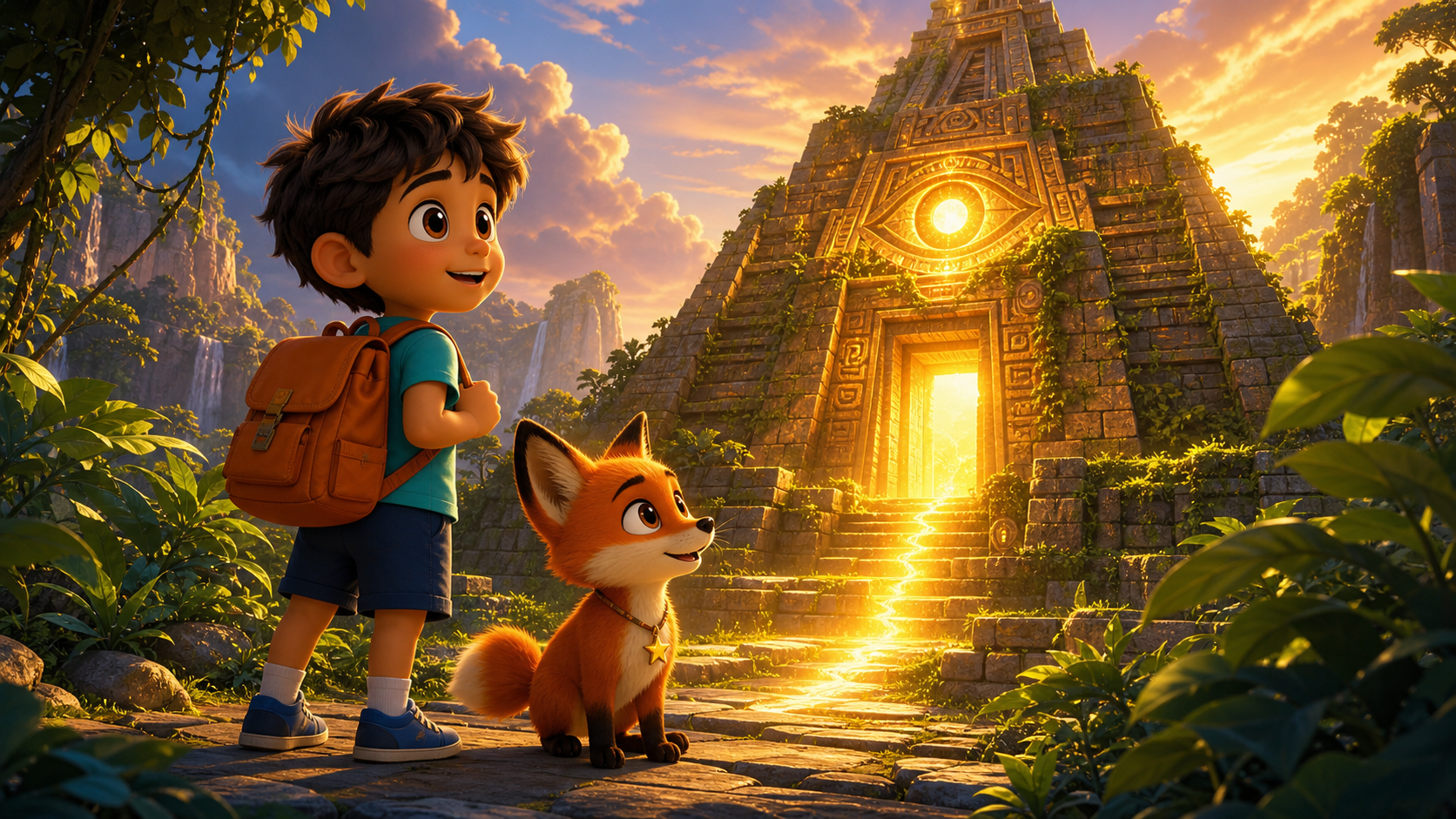 Illustration of page 1 of story The Maze Beneath the Sun Pyramid
