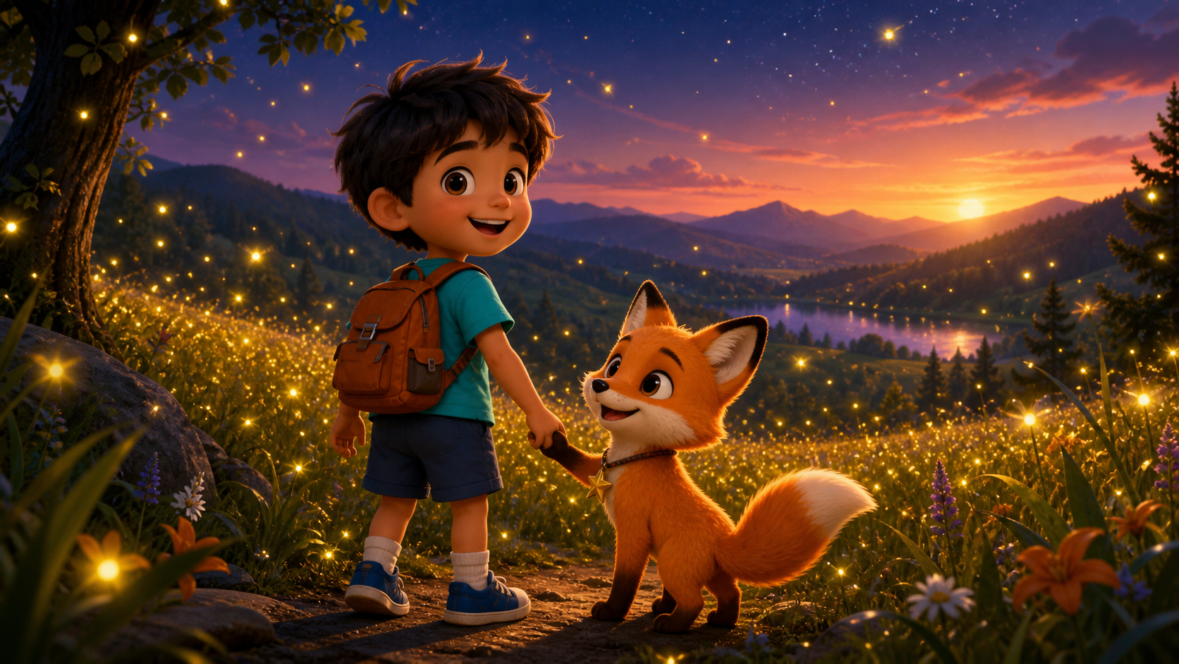Illustration of page 1 of story The Meadow That Remembered Every Star