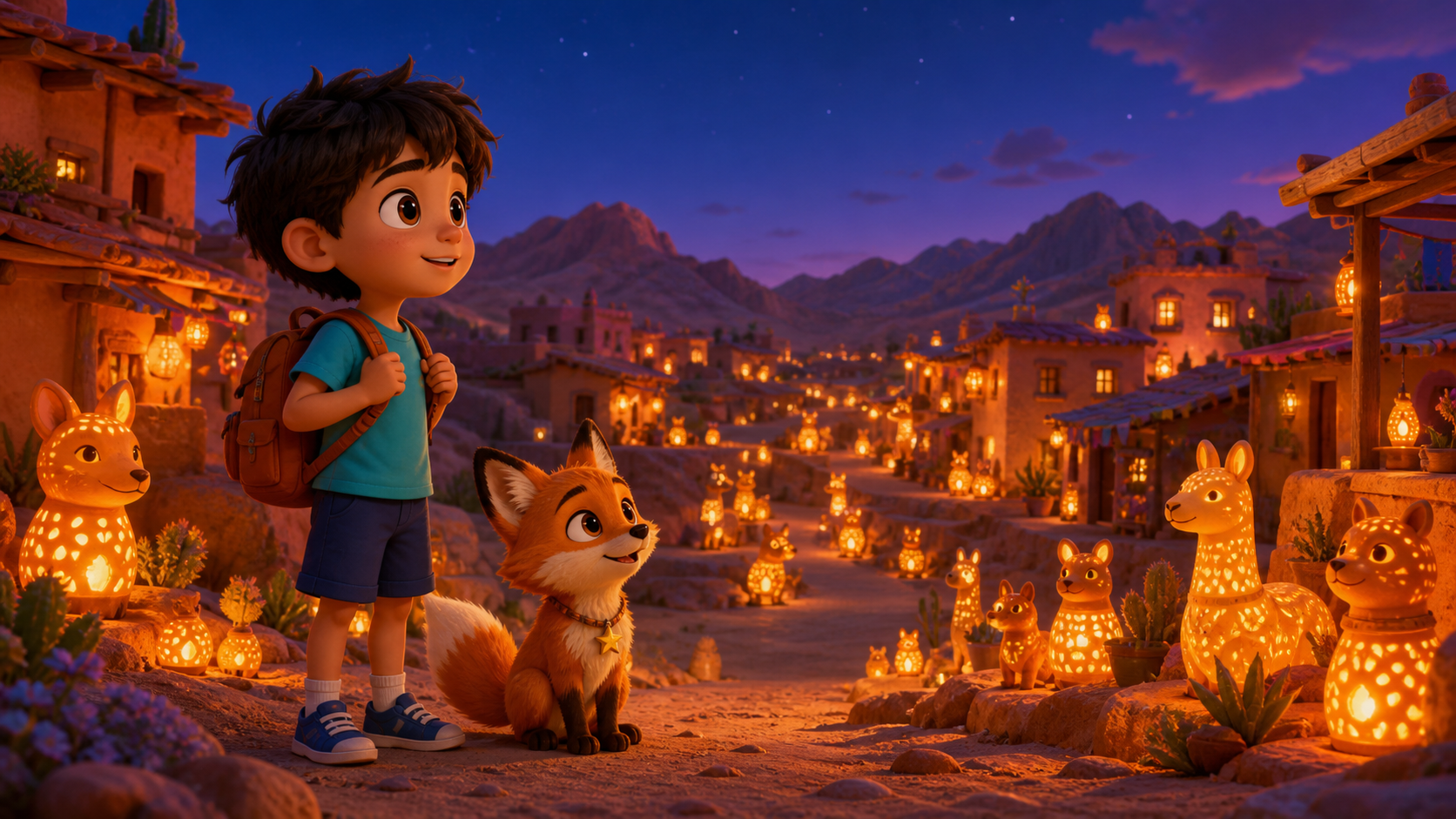 Illustration of page 1 of story The Starlit Clay Village