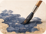 A brush painting a story illustration