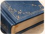 Premium navy linen book cover
